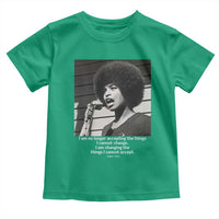 Angela Davis Inspirational Quote Toddler T Shirt Black History African Pride Power - Wonder Print Shop