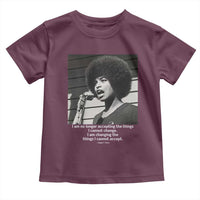 Angela Davis Inspirational Quote Toddler T Shirt Black History African Pride Power - Wonder Print Shop