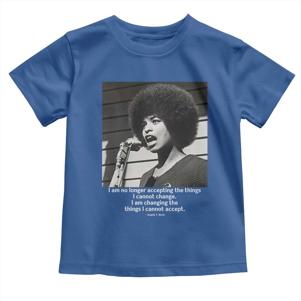 Angela Davis Inspirational Quote Toddler T Shirt Black History African Pride Power - Wonder Print Shop