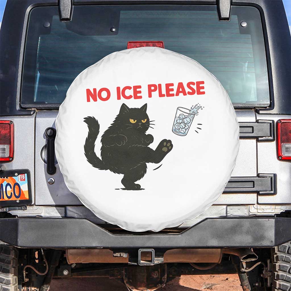 No Ice Please Spare Tire Cover Funny Black Cat Abolish ICE Meme Protest