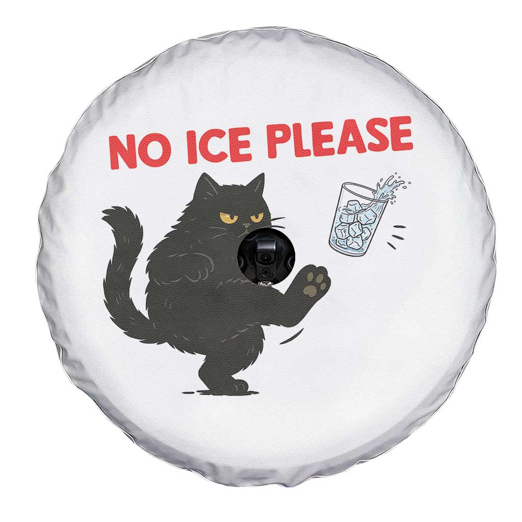 No Ice Please Spare Tire Cover Funny Black Cat Abolish ICE Meme Protest