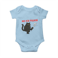 No Ice Please Baby Onesie Funny Black Cat Abolish ICE Meme Protest