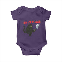 No Ice Please Baby Onesie Funny Black Cat Abolish ICE Meme Protest