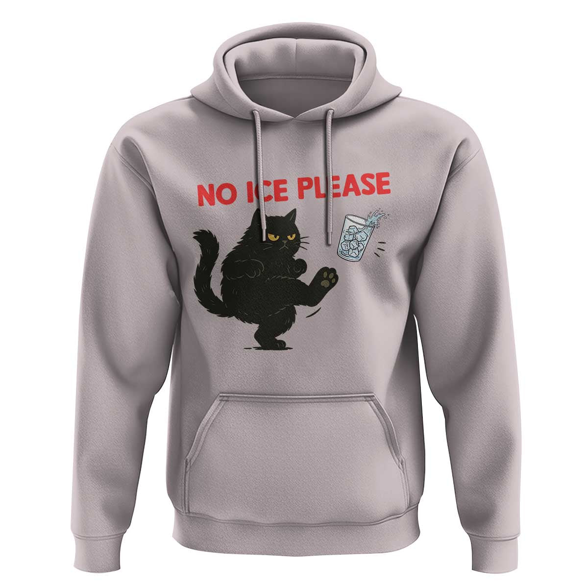 No Ice Please Hoodie Funny Black Cat Abolish ICE Meme Protest