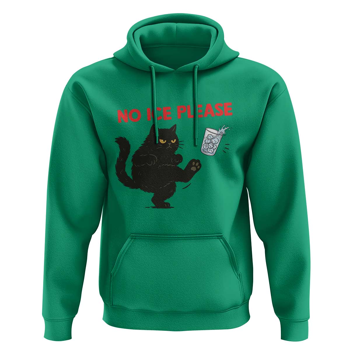 No Ice Please Hoodie Funny Black Cat Abolish ICE Meme Protest