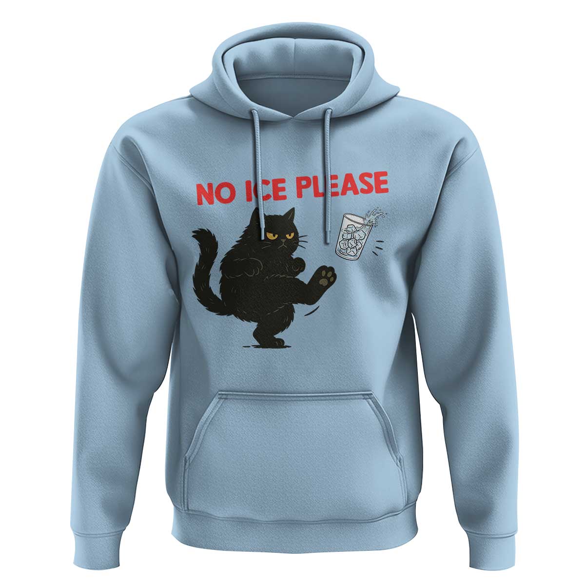 No Ice Please Hoodie Funny Black Cat Abolish ICE Meme Protest