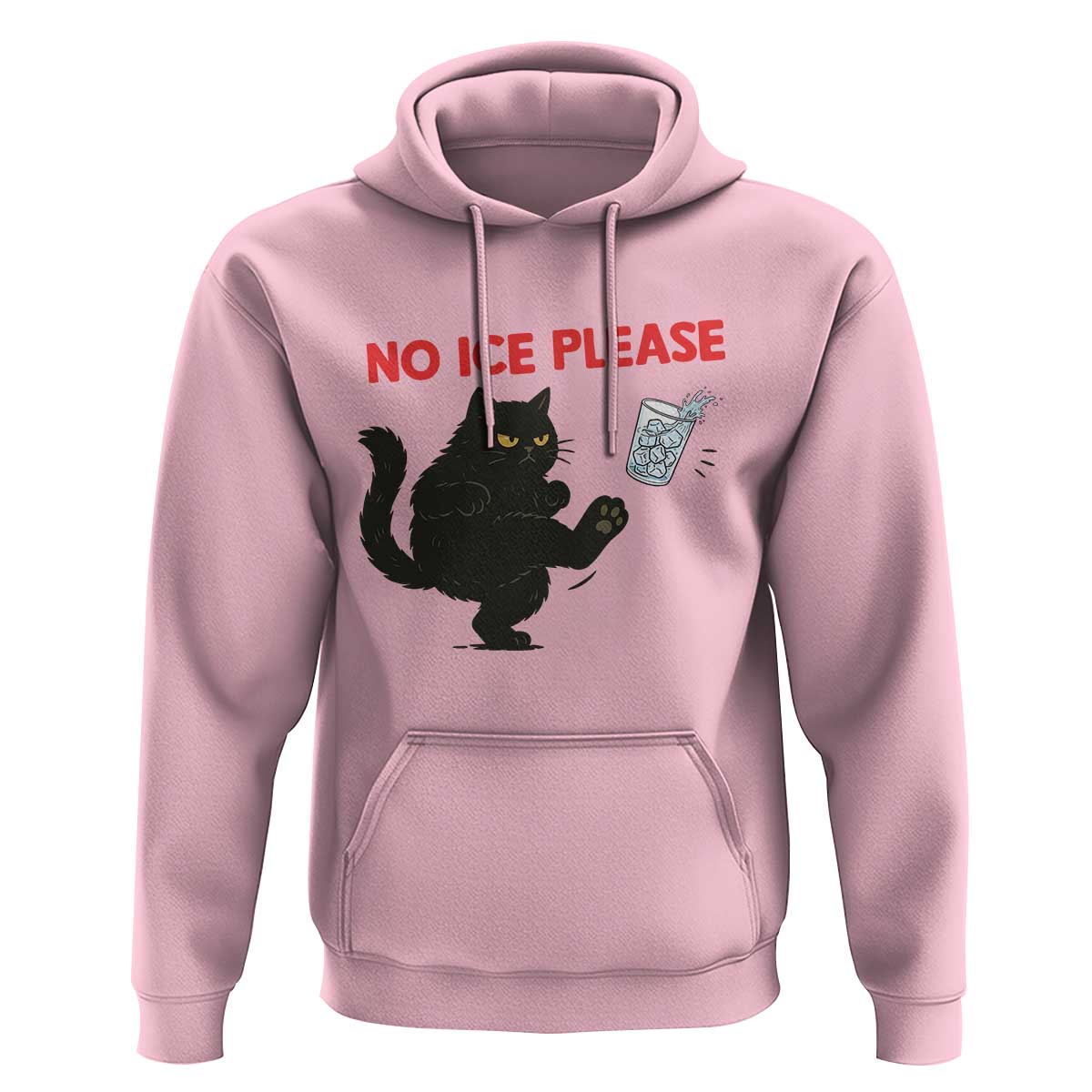 No Ice Please Hoodie Funny Black Cat Abolish ICE Meme Protest