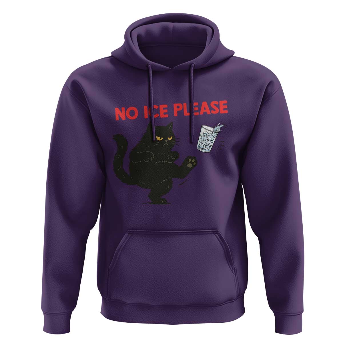 No Ice Please Hoodie Funny Black Cat Abolish ICE Meme Protest