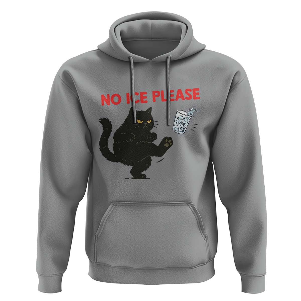 No Ice Please Hoodie Funny Black Cat Abolish ICE Meme Protest