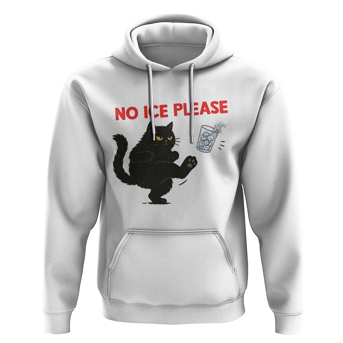 No Ice Please Hoodie Funny Black Cat Abolish ICE Meme Protest
