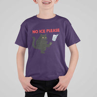 No Ice Please T Shirt For Kid Funny Black Cat Abolish ICE Meme Protest