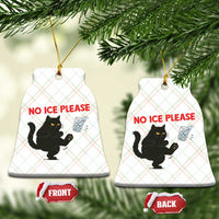 No Ice Please Ceramic Ornament Funny Black Cat Abolish ICE Meme Protest