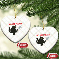 No Ice Please Ceramic Ornament Funny Black Cat Abolish ICE Meme Protest
