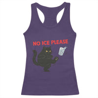 No Ice Please Racerback Tank Top Funny Black Cat Abolish ICE Meme Protest