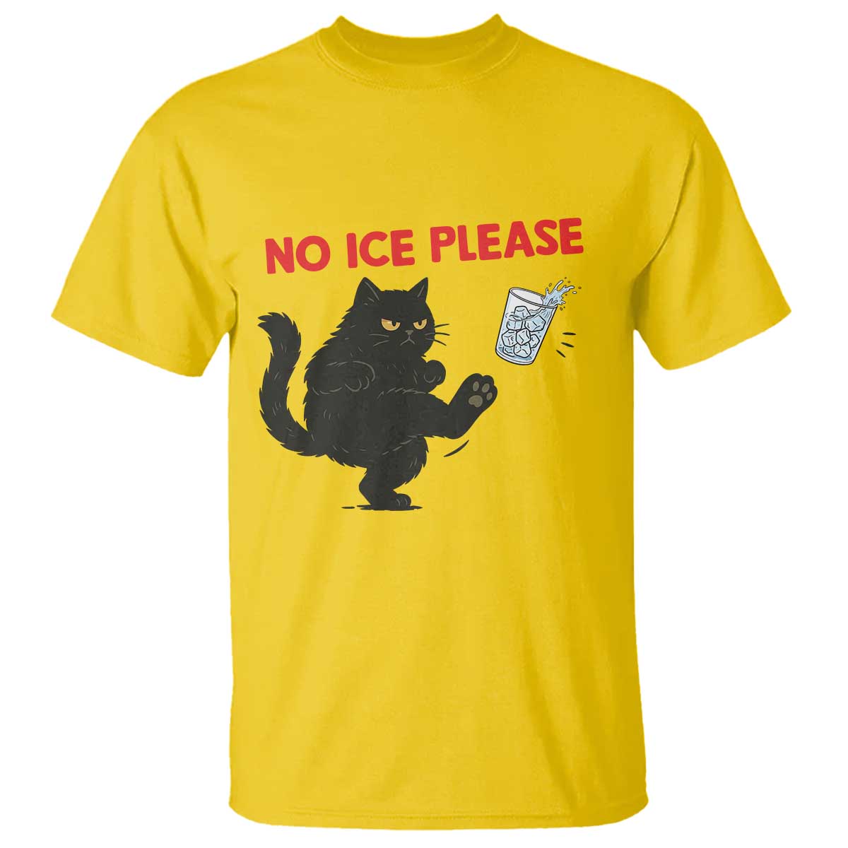 No Ice Please T Shirt Funny Black Cat Abolish ICE Meme Protest