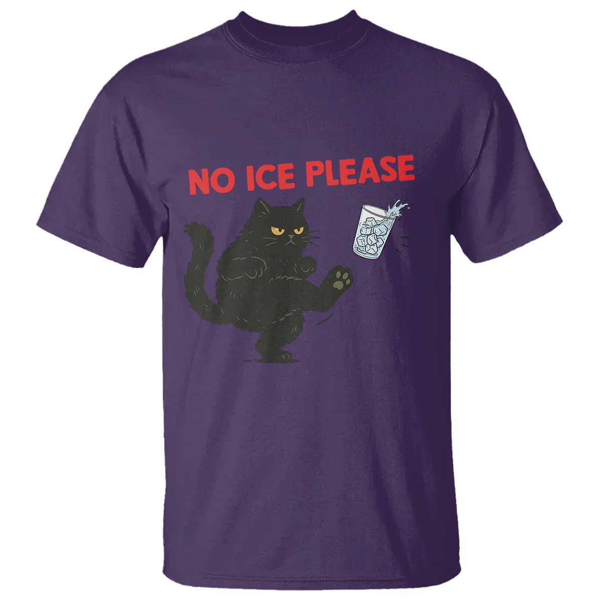 No Ice Please T Shirt Funny Black Cat Abolish ICE Meme Protest