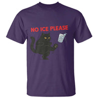 No Ice Please T Shirt Funny Black Cat Abolish ICE Meme Protest