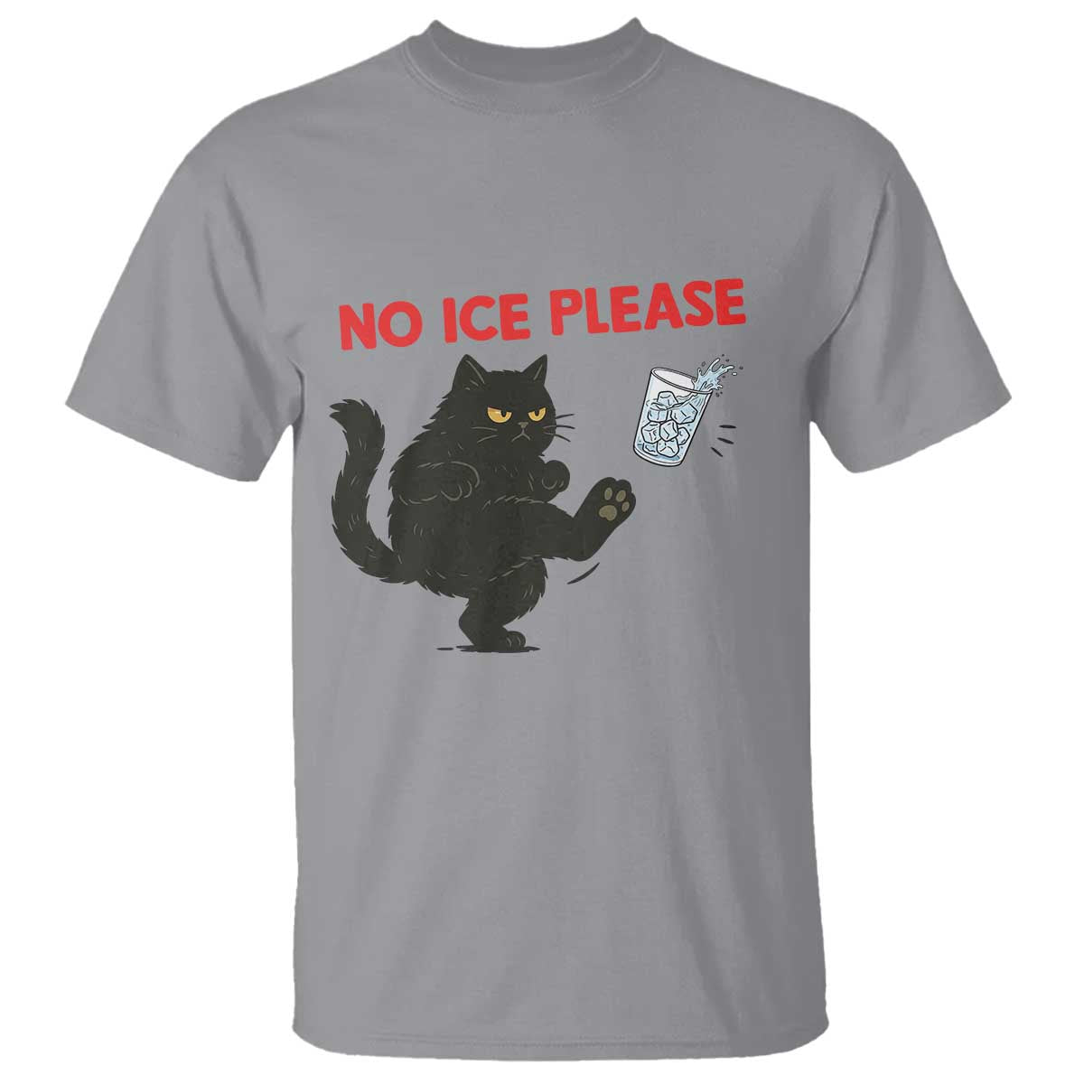 No Ice Please T Shirt Funny Black Cat Abolish ICE Meme Protest
