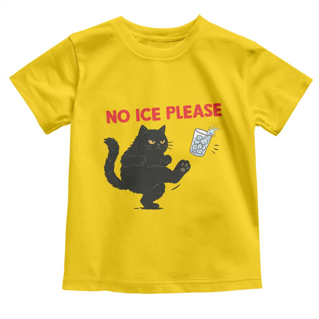 No Ice Please Toddler T Shirt Funny Black Cat Abolish ICE Meme Protest