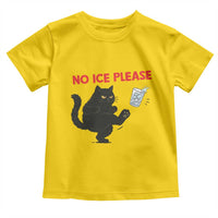 No Ice Please Toddler T Shirt Funny Black Cat Abolish ICE Meme Protest