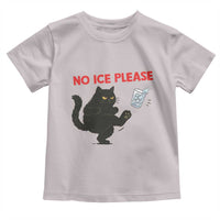 No Ice Please Toddler T Shirt Funny Black Cat Abolish ICE Meme Protest