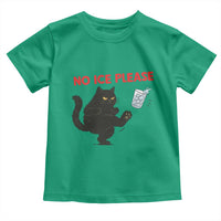 No Ice Please Toddler T Shirt Funny Black Cat Abolish ICE Meme Protest