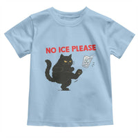 No Ice Please Toddler T Shirt Funny Black Cat Abolish ICE Meme Protest