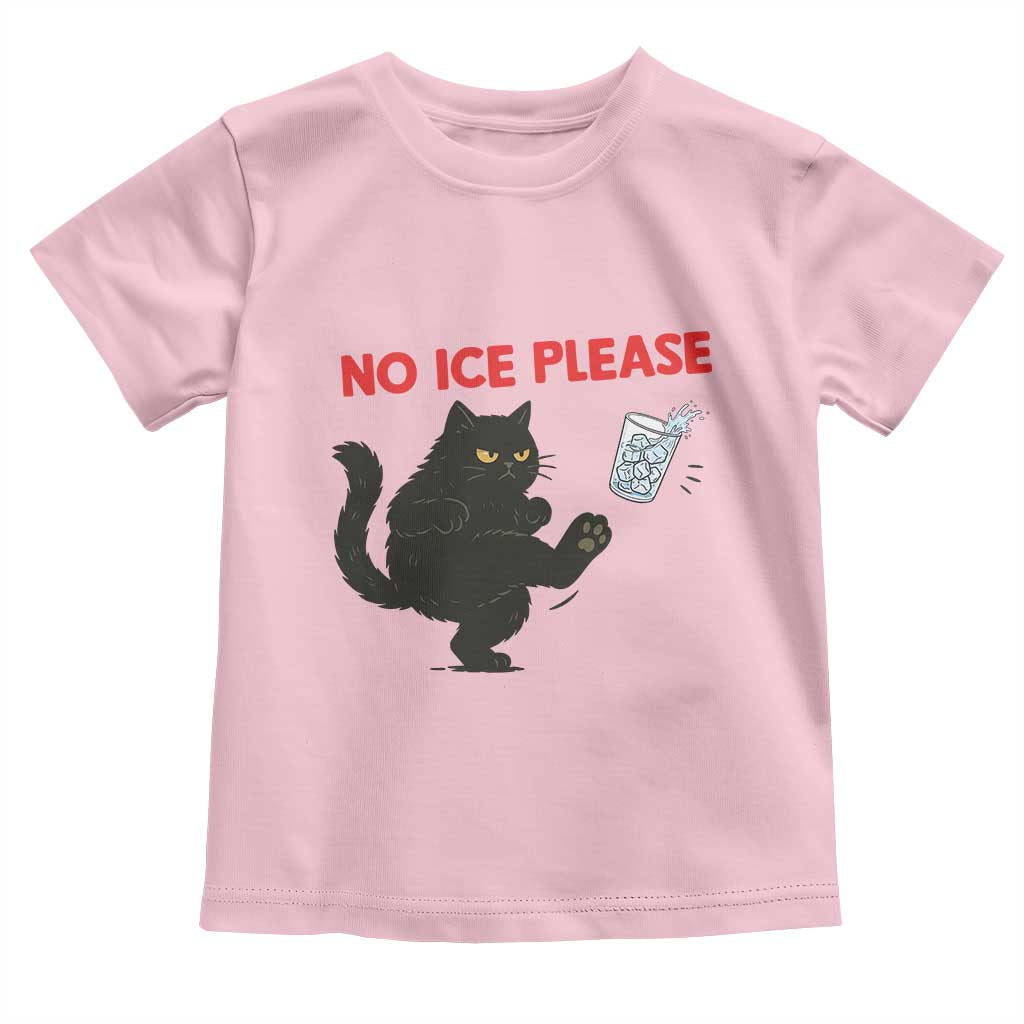 No Ice Please Toddler T Shirt Funny Black Cat Abolish ICE Meme Protest