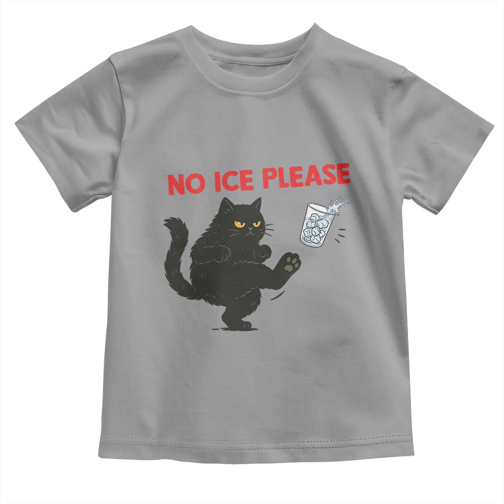 No Ice Please Toddler T Shirt Funny Black Cat Abolish ICE Meme Protest