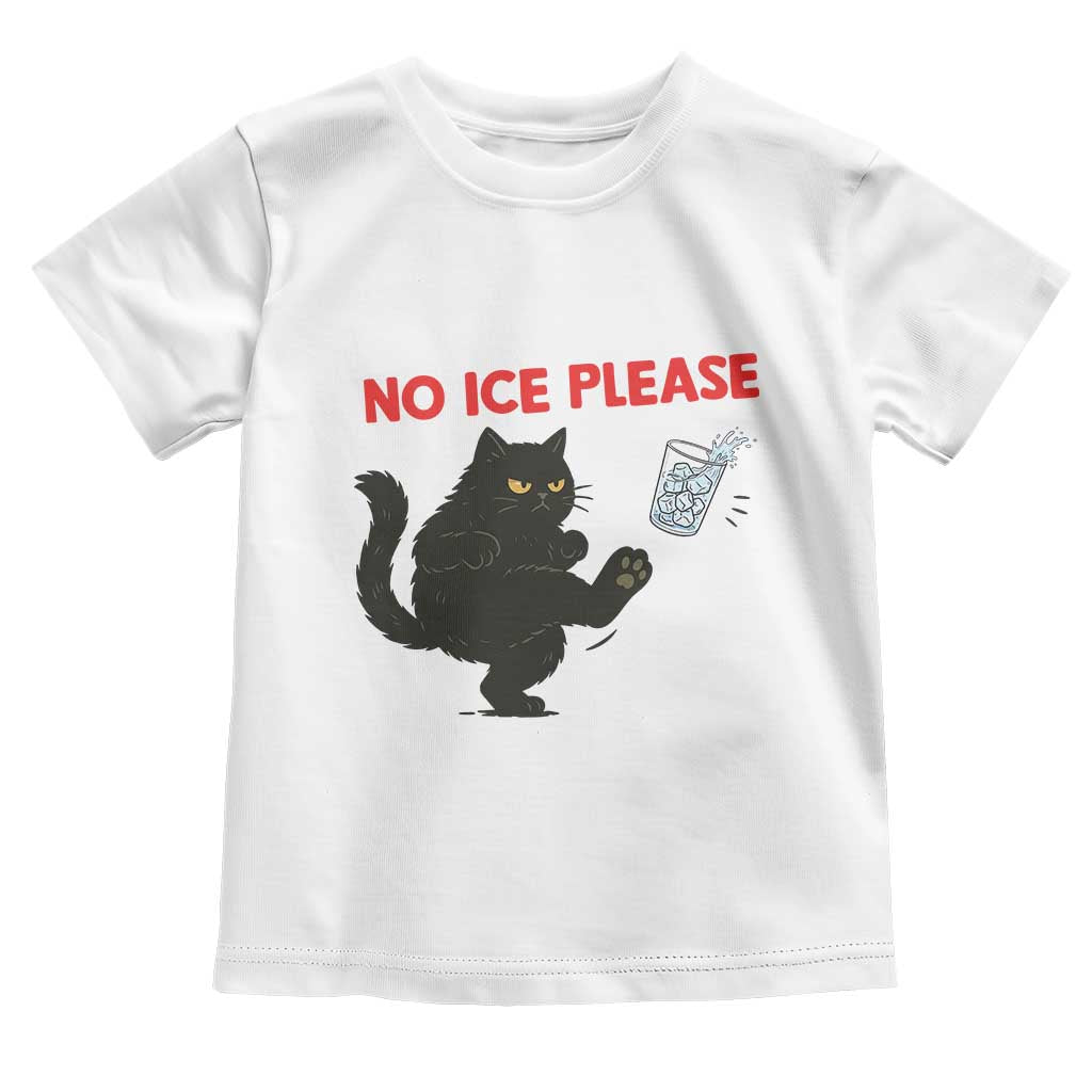 No Ice Please Toddler T Shirt Funny Black Cat Abolish ICE Meme Protest