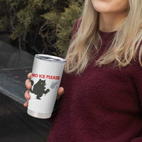 No Ice Please Tumbler Cup Funny Black Cat Abolish ICE Meme Protest