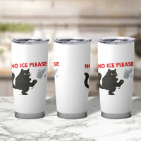 No Ice Please Tumbler Cup Funny Black Cat Abolish ICE Meme Protest