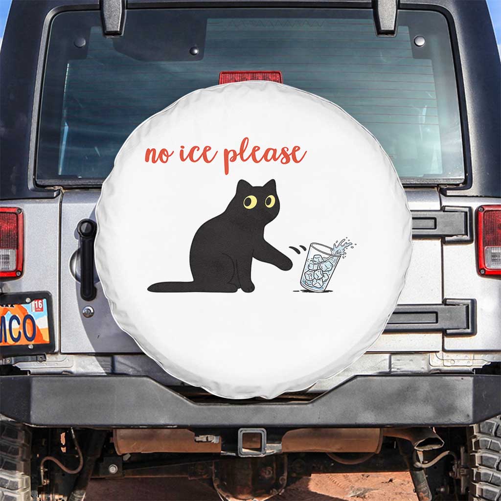 No Ice Please Spare Tire Cover Funny Cat Abolish ICE Meme Protest