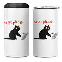 No Ice Please 4 in 1 Can Cooler Tumbler Funny Cat Abolish ICE Meme Protest