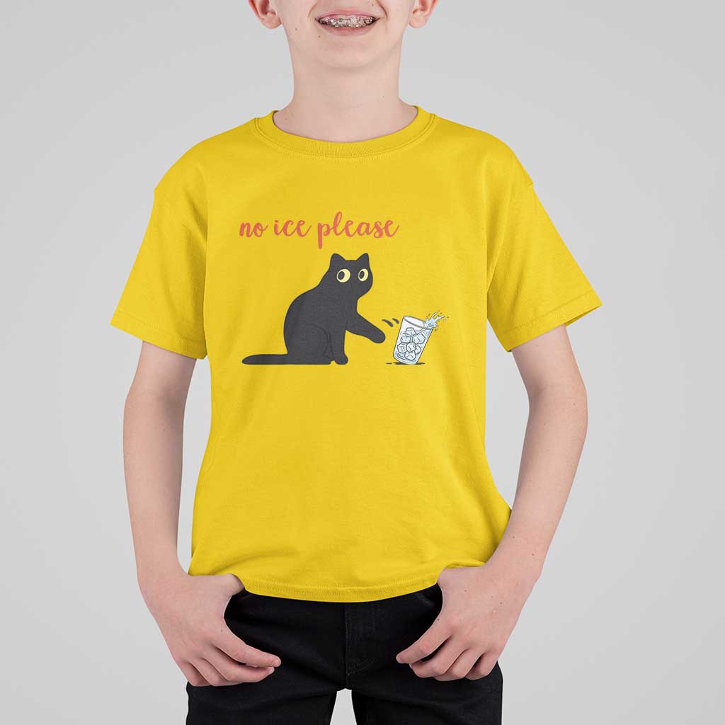 No Ice Please T Shirt For Kid Funny Cat Abolish ICE Meme Protest