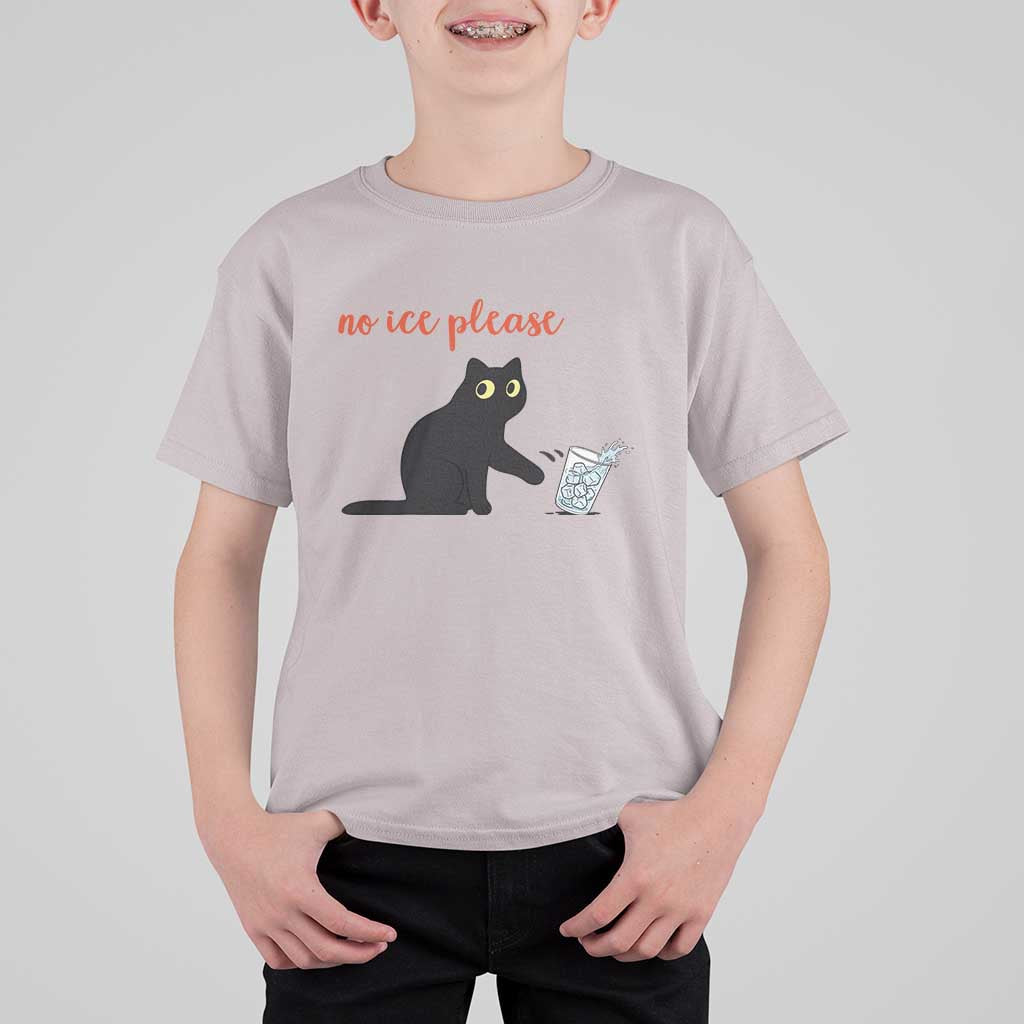 No Ice Please T Shirt For Kid Funny Cat Abolish ICE Meme Protest