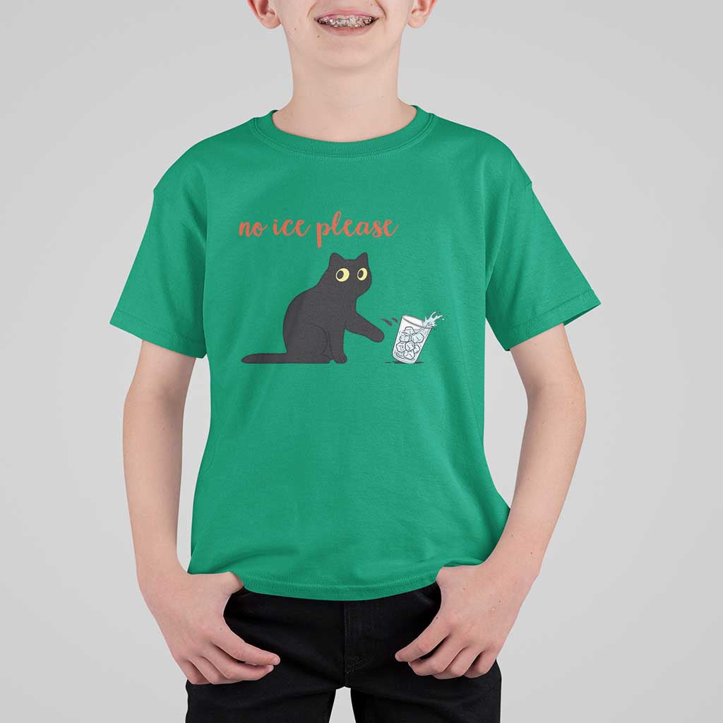 No Ice Please T Shirt For Kid Funny Cat Abolish ICE Meme Protest