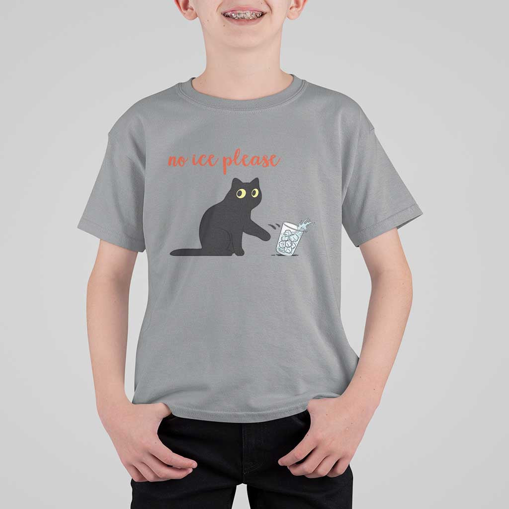 No Ice Please T Shirt For Kid Funny Cat Abolish ICE Meme Protest
