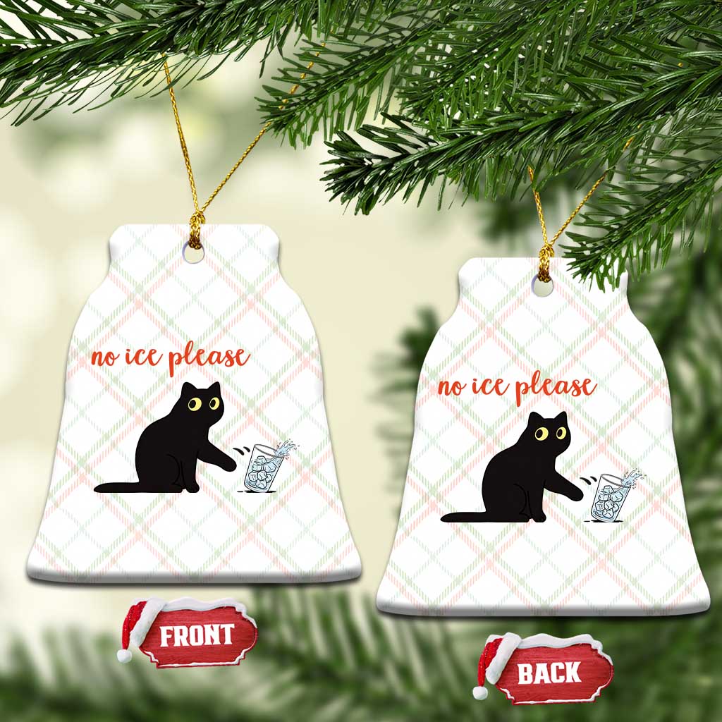 No Ice Please Ceramic Ornament Funny Cat Abolish ICE Meme Protest