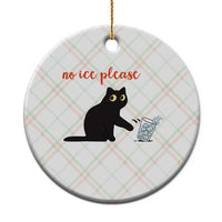 No Ice Please Ceramic Ornament Funny Cat Abolish ICE Meme Protest