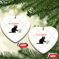 No Ice Please Ceramic Ornament Funny Cat Abolish ICE Meme Protest