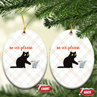 No Ice Please Ceramic Ornament Funny Cat Abolish ICE Meme Protest