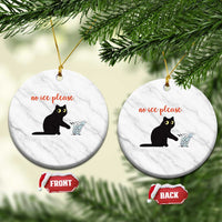 No Ice Please Ceramic Ornament Funny Cat Abolish ICE Meme Protest