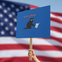 No Ice Please Protest Sign Funny Cat Abolish ICE Meme Protest
