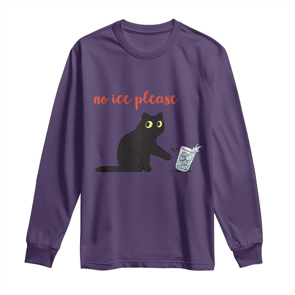 No Ice Please Long Sleeve Shirt Funny Cat Abolish ICE Meme Protest