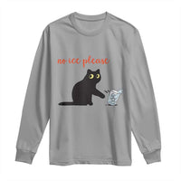 No Ice Please Long Sleeve Shirt Funny Cat Abolish ICE Meme Protest