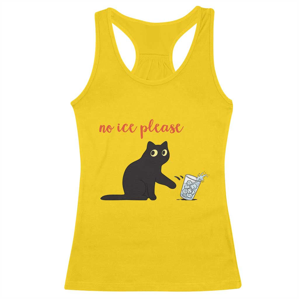 No Ice Please Racerback Tank Top Funny Cat Abolish ICE Meme Protest