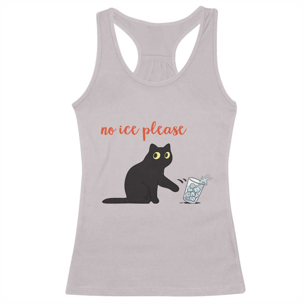 No Ice Please Racerback Tank Top Funny Cat Abolish ICE Meme Protest