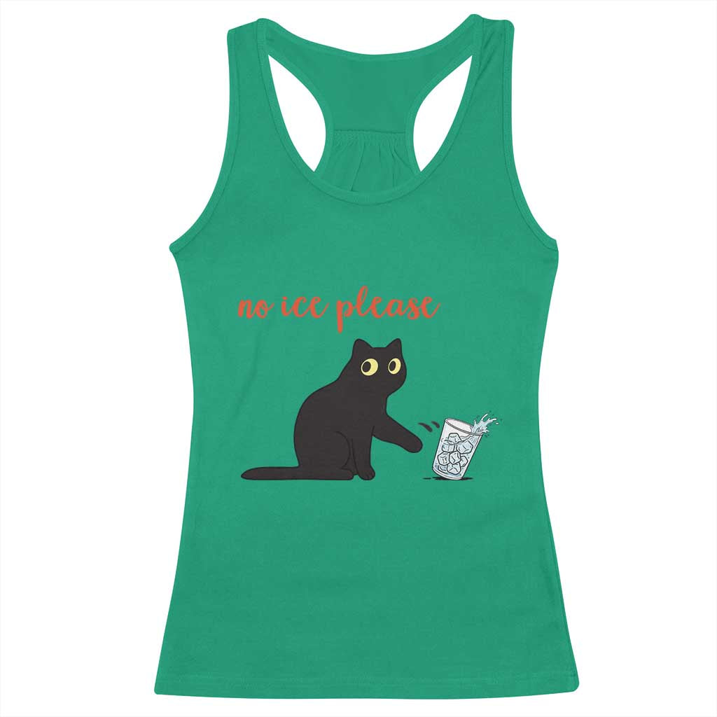 No Ice Please Racerback Tank Top Funny Cat Abolish ICE Meme Protest
