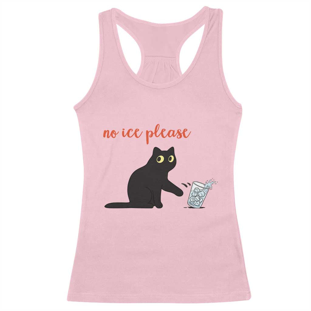 No Ice Please Racerback Tank Top Funny Cat Abolish ICE Meme Protest